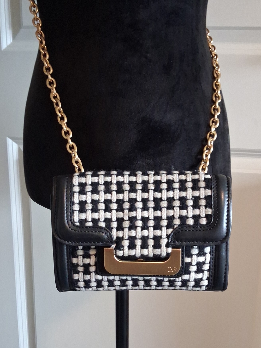 Diane von Furstenberg New Harper Charlie Tweed Mini Shoulder Bag